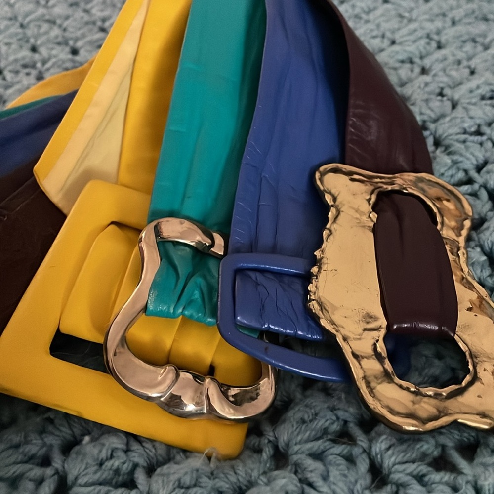 Lot of VTG 80’s Leather Belts